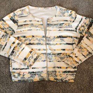 Moth Floral Print Zip Uo Sweater